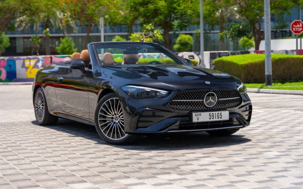 Black Mercedes CLE 200 AMG cabriolet/convertible, 2025