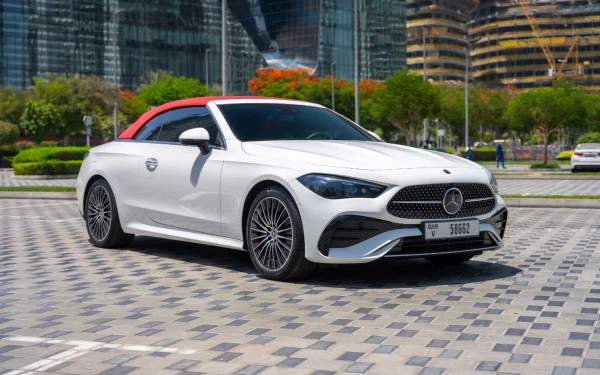 White Mercedes CLE 200 AMG cabriolet/convertible, 2025